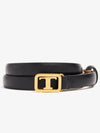 T Logo Leather Belt Black - TOD'S - BALAAN 2