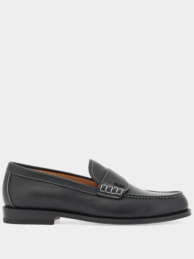 Granville Grained Calfskin Loafers Black - DIOR - BALAAN 3