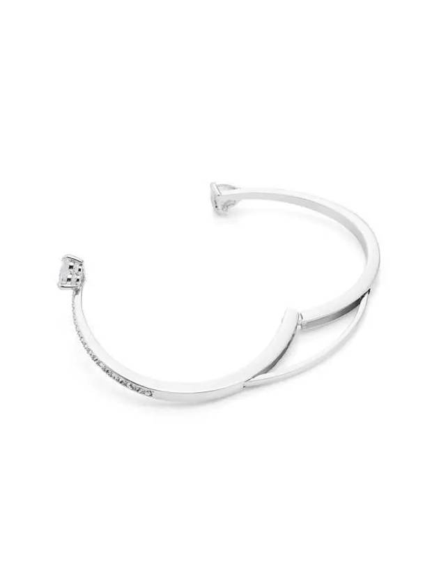 Mesmera Double Heart Crystal Bangle Bracelet Silver - SWAROVSKI - BALAAN 4