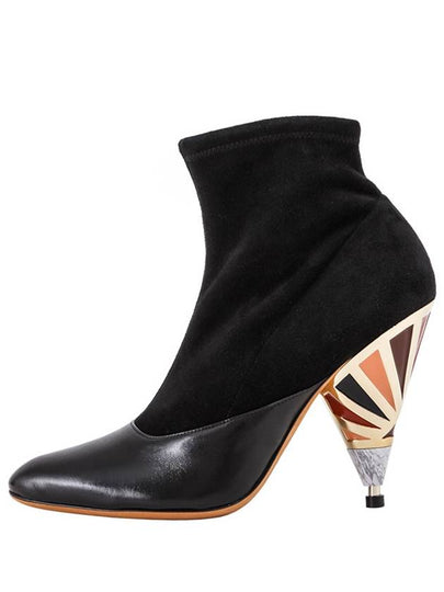 Suede Ankle Boots Heel Black - GIVENCHY - BALAAN 2