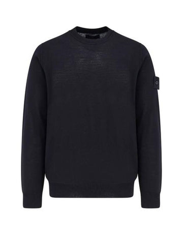 Compass Badge Knit Top Black - STONE ISLAND - BALAAN 1