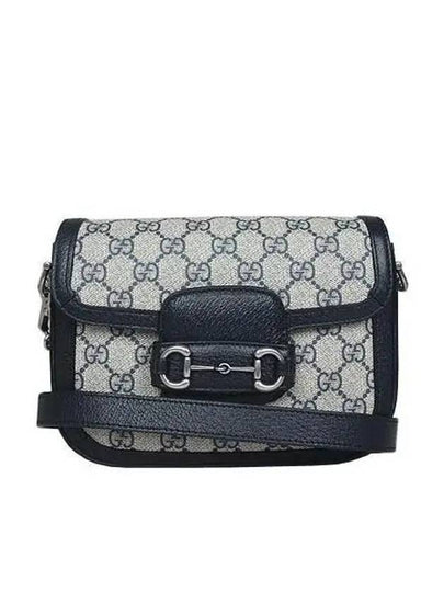 658574 GG Supreme Canvas Leather Silver Horsebit 1955 Cross Bag - GUCCI - BALAAN 2