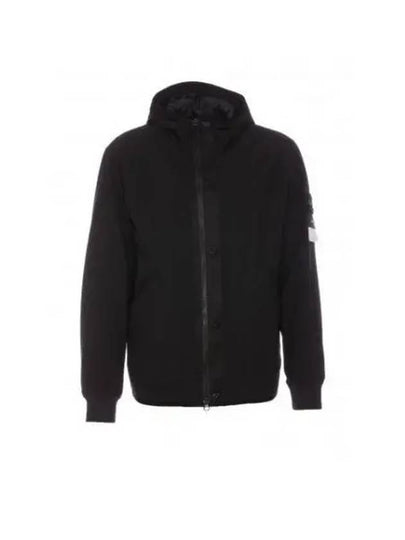 Soft Shell-R E.Dye Pure Insulation Technology Recycled Polyester Primaloft Hooded Jacket Black - STONE ISLAND - BALAAN 2