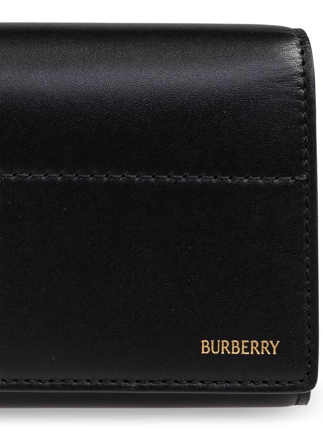 Burberry Leather Wallet With Logo, Women's, Black - BURBERRY - BALAAN 5