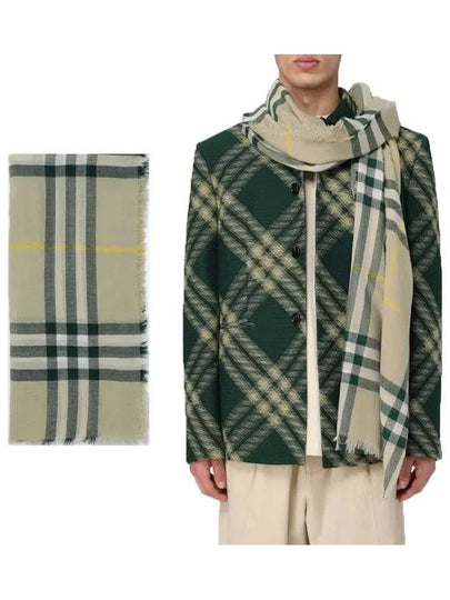 Vintage Check Wool Scarf Green - BURBERRY - BALAAN 2