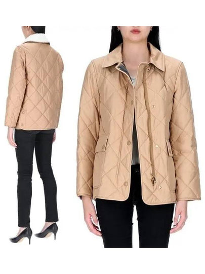 Quilted Gabardine Jacket Beige - BURBERRY - BALAAN 2