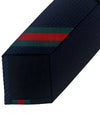 Web Bee Detail Silk Tie Navy - GUCCI - 8