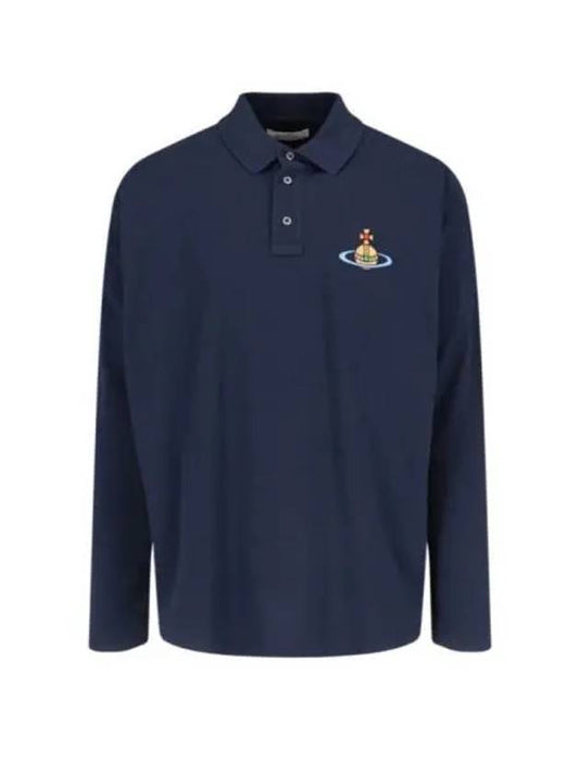 ORB Logo Polo Shirt Navy - VIVIENNE WESTWOOD - BALAAN 2