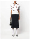 Women's 4 Bar Intarsia Knit Top White - THOM BROWNE - BALAAN 7