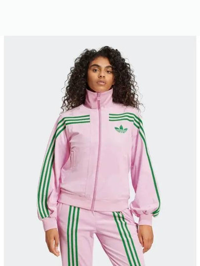 70S Velour Embroidery Logo Track Jacket Pink - ADIDAS - BALAAN 2