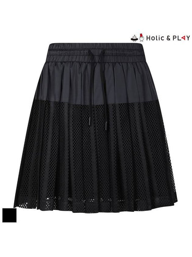 MESH pleated waist string decoration skirtHE2WCU010 - HOLIC&PLAY - BALAAN 1