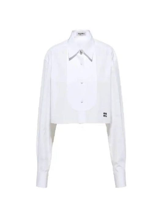 Poplin Shirt White MK1714 10RG F0009 - MIU MIU - BALAAN.