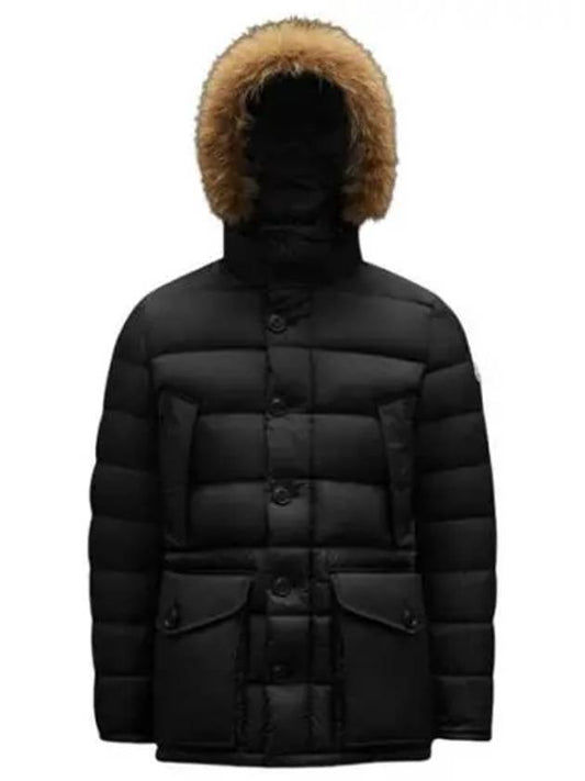 Men's Cluny Hooded Fur Short Padding Black - MONCLER - BALAAN 2