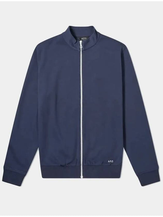 Zip-up blouson men's luggage embroidery logo jacket dark navy CODBD H02548 - A.P.C. - BALAAN 1