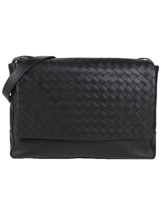 Intrecciato Weaving Cross Bag Black - BOTTEGA VENETA - BALAAN 1