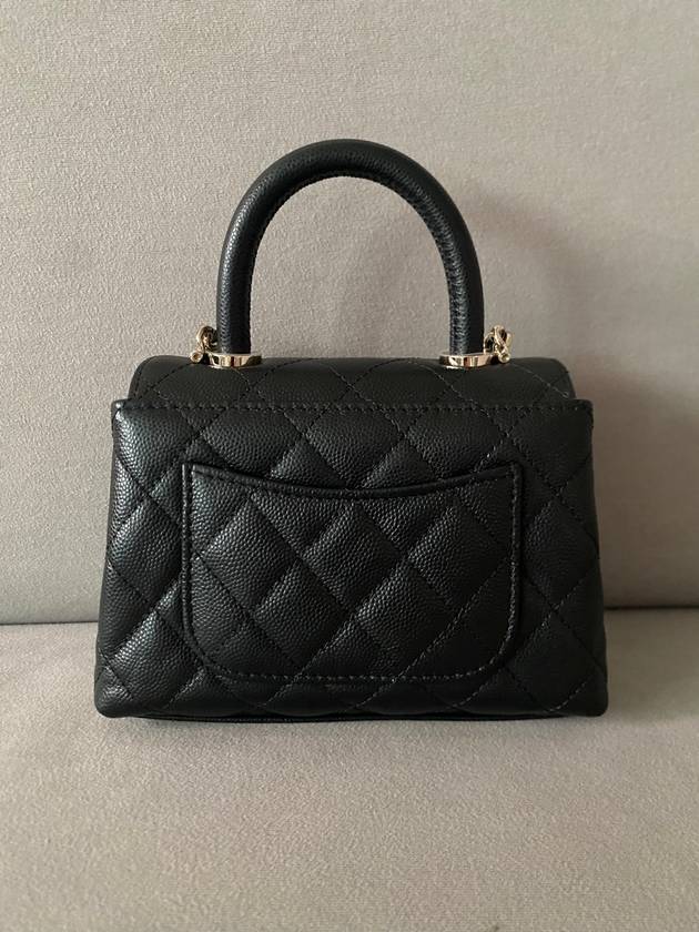 Coco handle micro mini cross bag WOC caviar black gold AP4244 - CHANEL - BALAAN 3