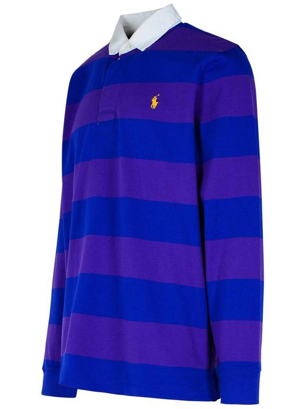 Striped Polo Shirt Purple Royal - POLO RALPH LAUREN - BALAAN 3