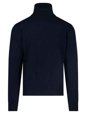 Signature Stitch Cashmere Turtleneck Navy - MAISON MARGIELA - BALAAN 1