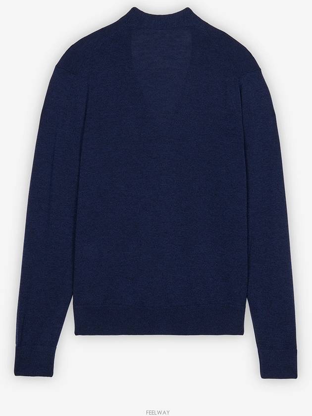 Fox Head Patch Classic Wool Cardigan Navy - MAISON KITSUNE - BALAAN 3