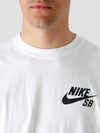 SB Logo Skate Cotton Short Sleeve Shirt White - NIKE - BALAAN 5