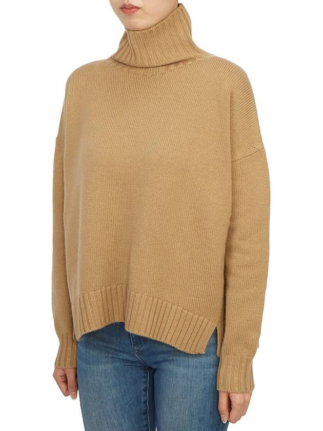 Gianna Cashmere Turtleneck Camel - MAX MARA - BALAAN 3