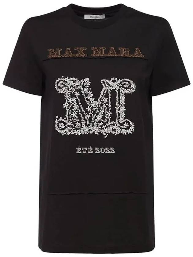 KEY logo tshirt black 19410422 012 - MAX MARA - BALAAN 1