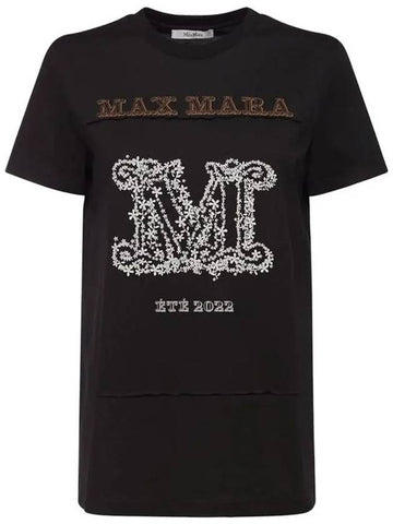 KEY logo tshirt black 19410422 012 - MAX MARA - BALAAN 1