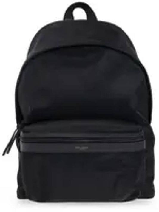 City Leather Trim Backpack Black - SAINT LAURENT - BALAAN 2