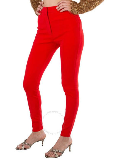 Burberry Ladies Bright Red Stretch Jersey Trousers, Brand Size 6 (US Size 4) - BURBERRY - BALAAN 2