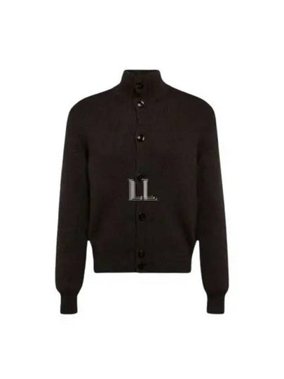 Wool Silk Turtleneck Cardigan Black - TOM FORD - BALAAN 2