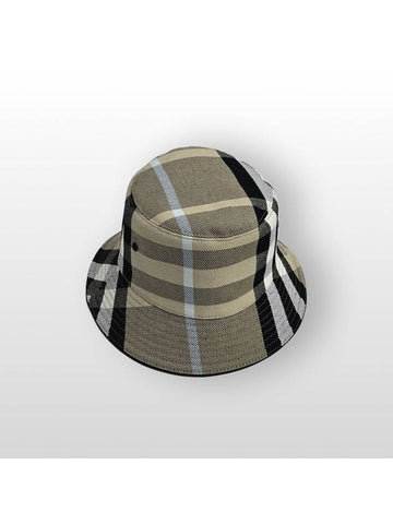 Burberry Vintage Check Technical Cotton Bucket Hat Standard M 57cm - BURBERRY - BALAAN 1