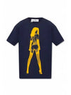 Oversized Pin-Up Short Sleeve T-shirt Navy - VIVIENNE WESTWOOD - BALAAN 2