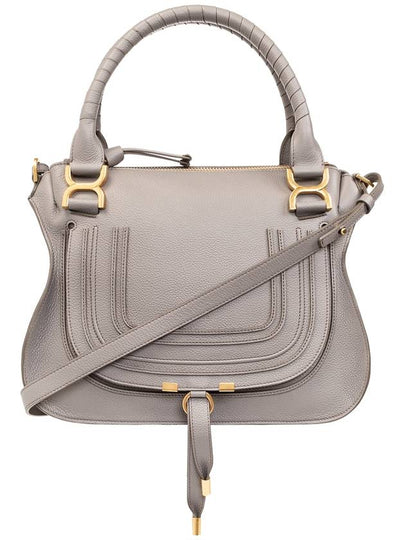 Marcie Grained Leather Tote Bag Grey - CHLOE - BALAAN 2