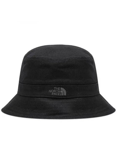 Mountain Embroidered Logo Bucket Hat Black - THE NORTH FACE - BALAAN 1