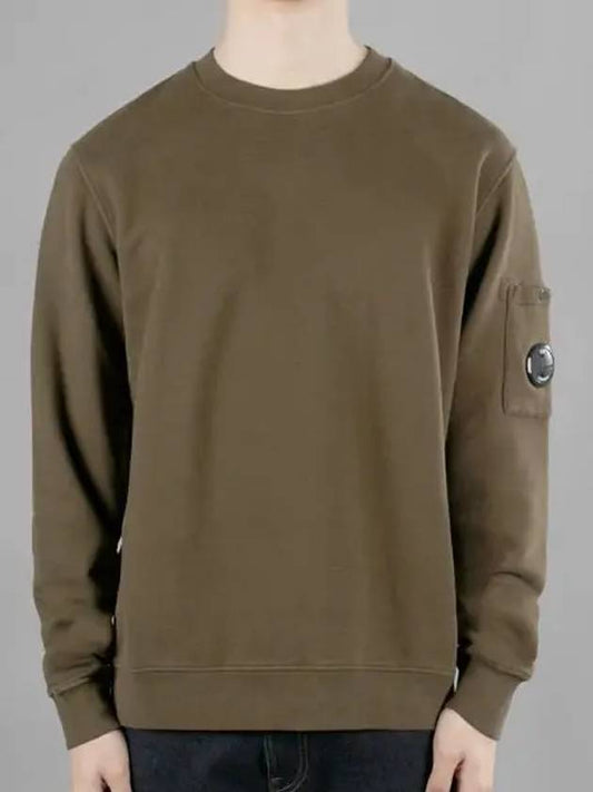 Brushed Emerized Diagonal Fleece Sweatshirt Khaki - CP COMPANY - BALAAN 2