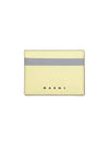 Bicolor Leather Card Wallet Yellow - MARNI - BALAAN 1