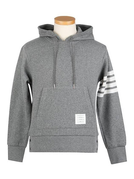 4 Bar Stripe Cashmere Hoodie Grey - THOM BROWNE - BALAAN 2