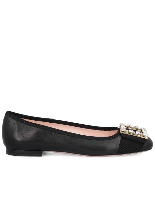 Très Vivier Crystal Buckle Flat Black - ROGER VIVIER - BALAAN 2