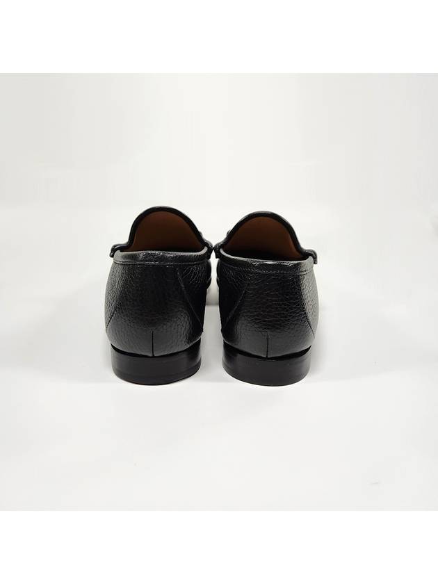 Horsesbit Nestor Grain Leather Loafers Black - GUCCI - BALAAN 9