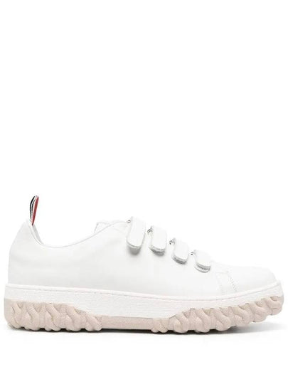 Vitello Calf Court Low Top Sneakers White - THOM BROWNE - BALAAN 2