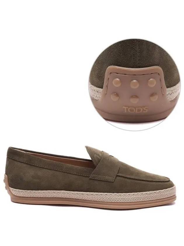 Suede Penny Loafer Khaki - TOD'S - BALAAN 2