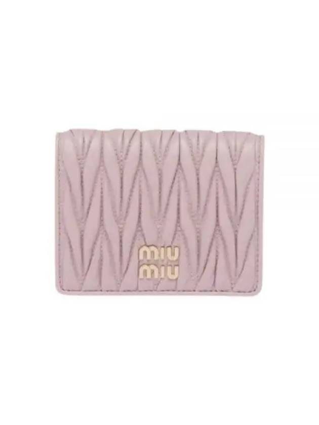 Matelasse Leather Half Wallet Alabaster Pink - MIU MIU - BALAAN 2