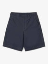 Stretch Poplin Bermudas Shorts Navy - PRADA - BALAAN 1