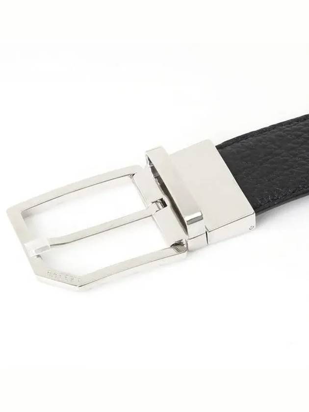 Charlton Classic Buckle Leather Belt Black - BALLY - BALAAN 5