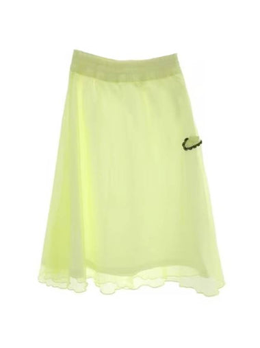 NSW Woven Pleated A-Line Skirt Light Lemon - NIKE - BALAAN 1