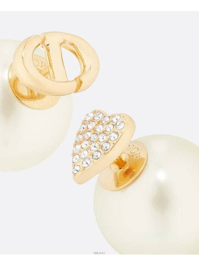 Dior Tribales Earrings Gold Finish Metal White Le - DIOR - BALAAN 2