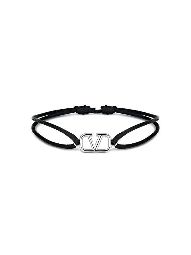 Valentino 4Y2J0M96 DTK 0NO J0M96 Garavani V logo cotton bracelet - RED VALENTINO - BALAAN 1