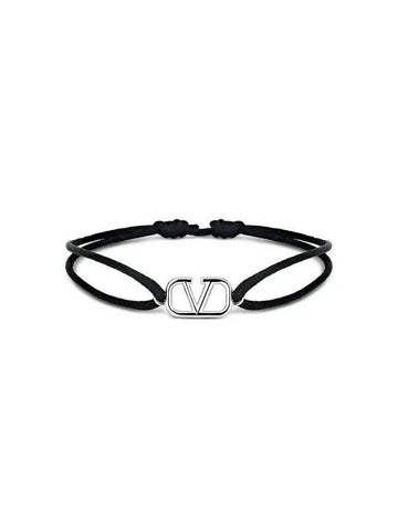 Valentino 4Y2J0M96 DTK 0NO J0M96 Garavani V logo cotton bracelet - RED VALENTINO - BALAAN 1