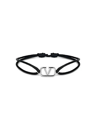 Valentino 4Y2J0M96 DTK 0NO J0M96 Garavani V logo cotton bracelet - RED VALENTINO - BALAAN 1