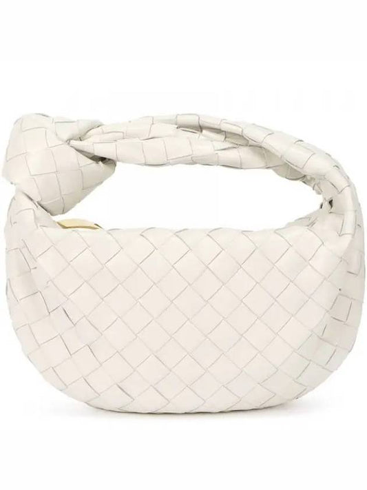 Jodie Intrecciato Small Tote Bag Chalk - BOTTEGA VENETA - BALAAN 2